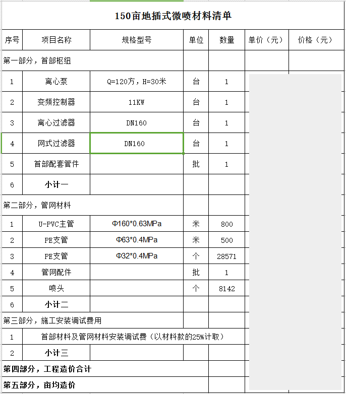 園林噴灌、滴灌、微噴